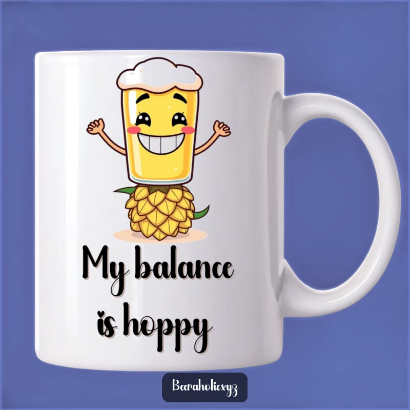 Funny Beer Glass Hop Mug - Grinning Balance Gift for Beer Aficionados