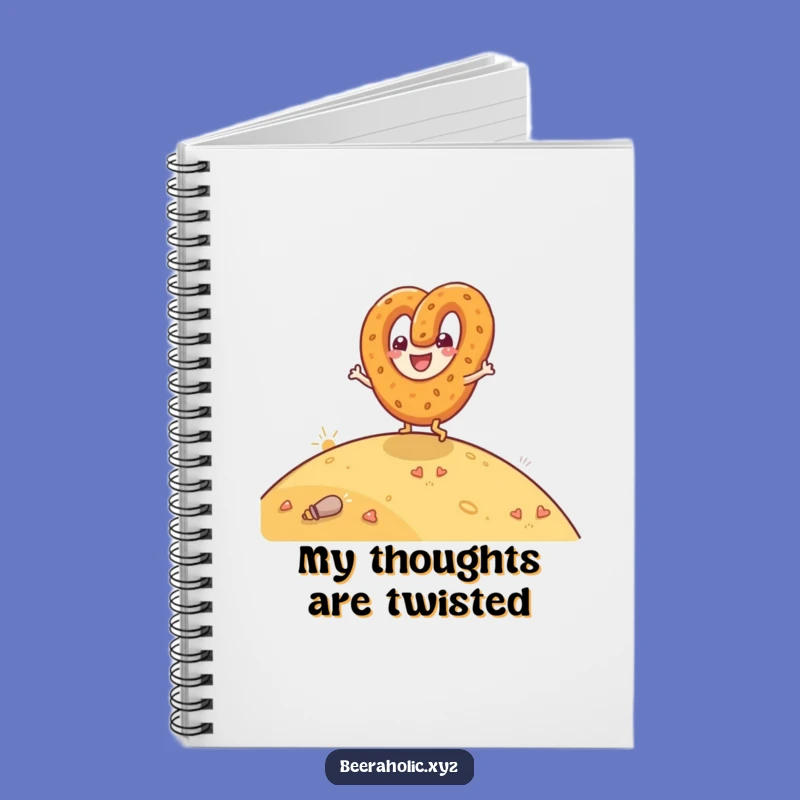 Funny Pretzel Rolling Notebook - Joyful Glee Journal for Ideas