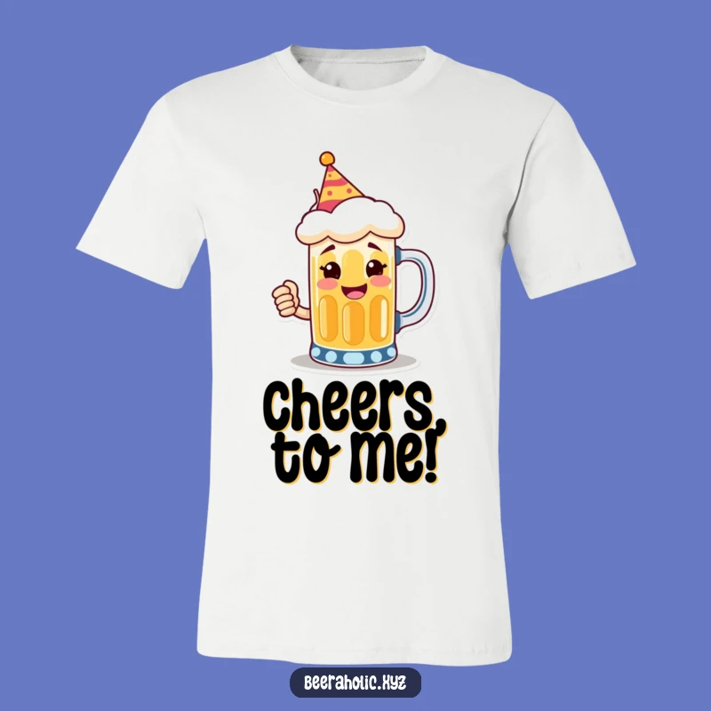 Funny Beer Mug Party T-Shirt: Smiling Toaster Design, Great for Party Goers